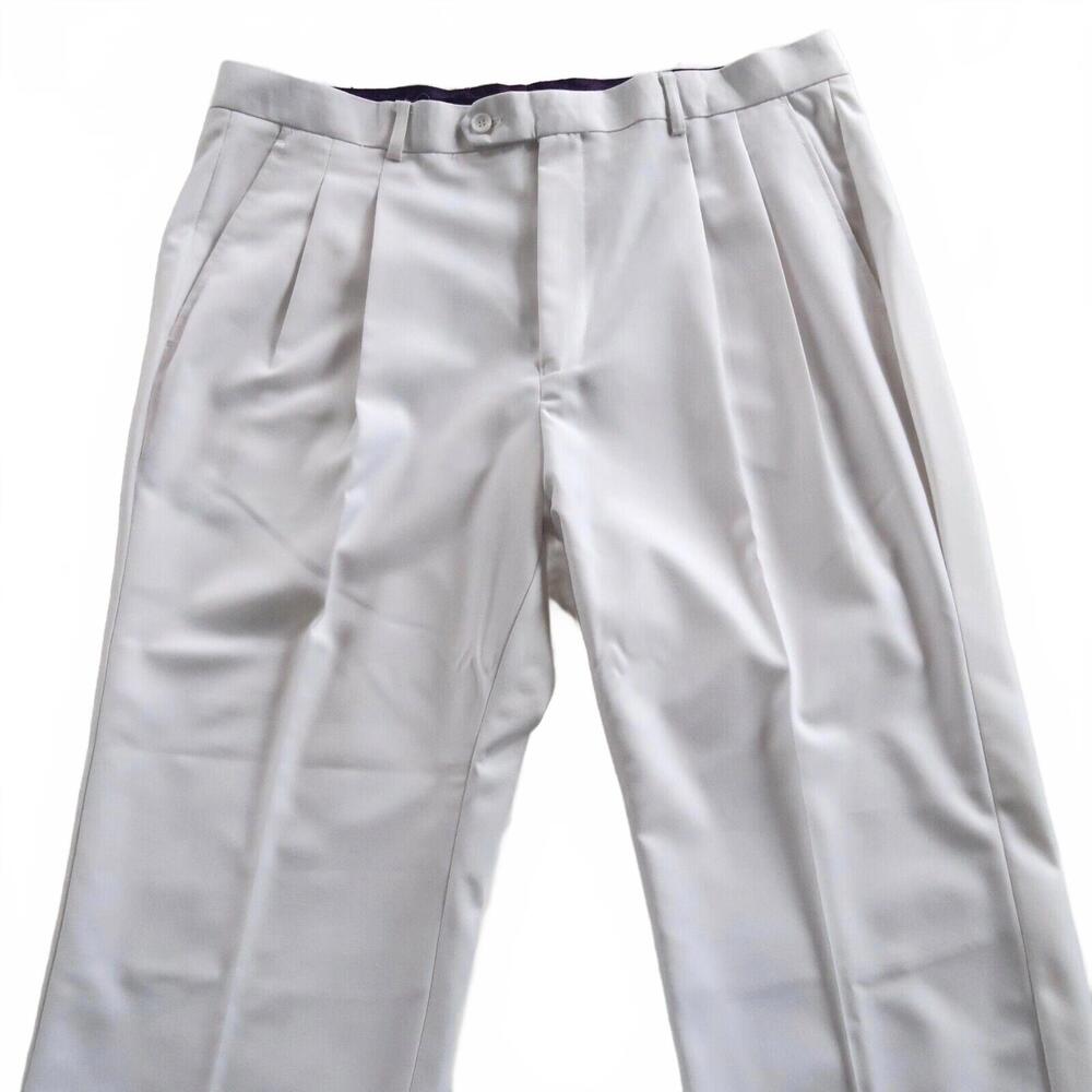 Vinci Mens Pleated Khaki Chino Dress Pants Tag 38x34 Measured 36x28